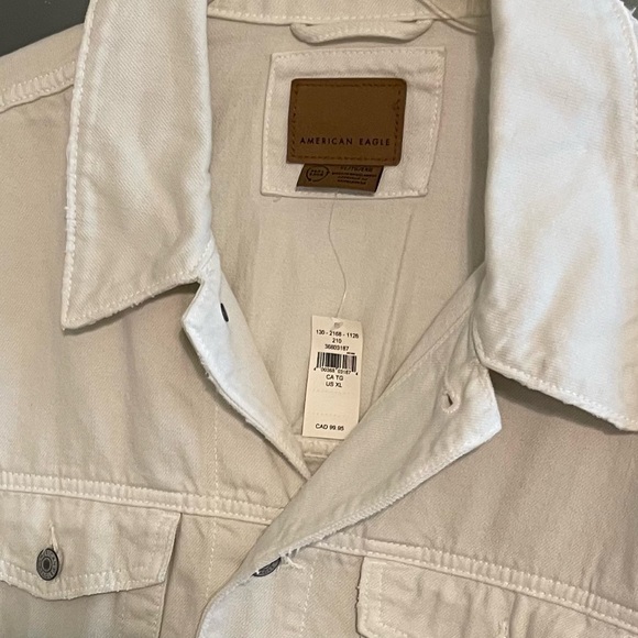 American Eagle Outfitters Off-White Denim Jacket - Picture 6 of 8